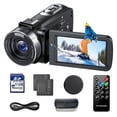 thumbnail image 1 of Campark 4K Video Camera Digital Camcorder 42MP Vlogging Camera for YouTube with LED Light Remote Control, 1 of 9