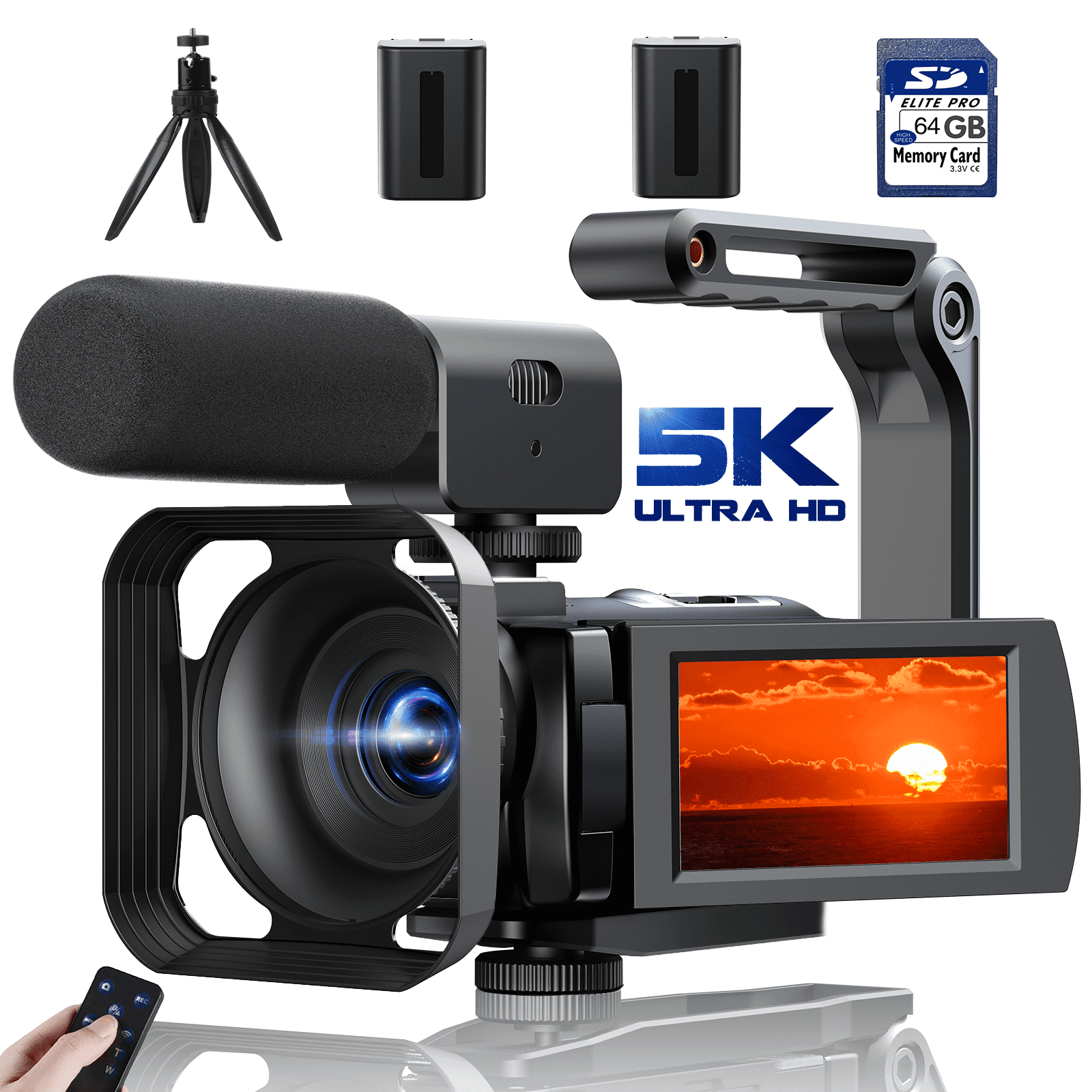 Campark 5K Video Camera Camcorder for Vlogging Youtube 56MP Photo 3" Touch Screen