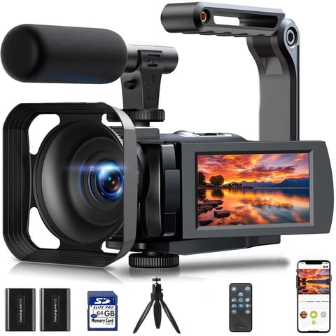 Campark 5K 25FPS Video Camera 56MP Photo Dual Lens 3”Touch Screen Digital Camcorder