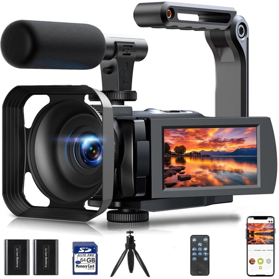 Campark 5K Video Camera Camcorder 3" Touch Screen Vlogging Cameras for YouTube with Microphone