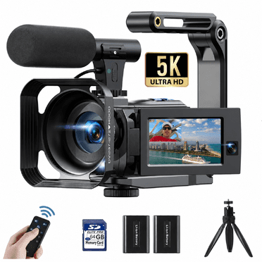 Campark 5K Video Camera Camcorder Dual Lens 3”Touch Screen 56MP ...