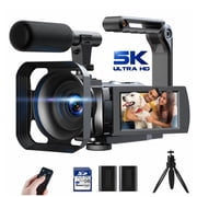Campark 5K Camcorder Video Camera 3" Touch Screen 56MP Vlogging Cameras for YouTube with Microphone