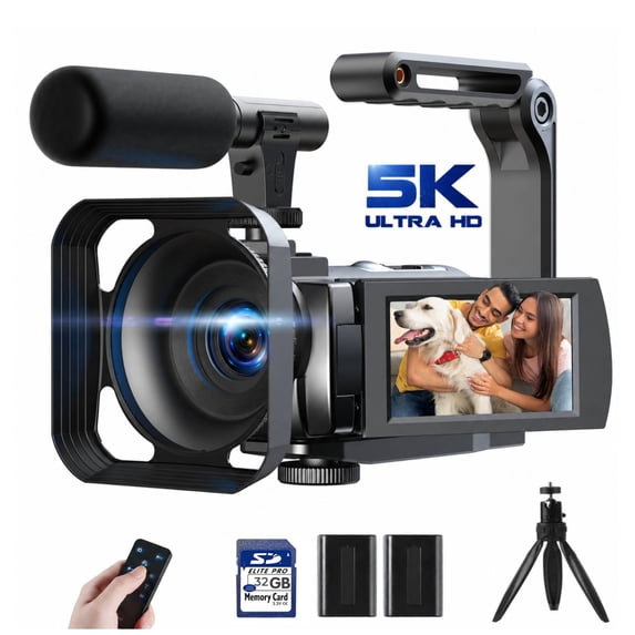 Campark 5K Camcorder Video Camera 3" Touch Screen 56MP Vlogging Cameras for YouTube with Microphone