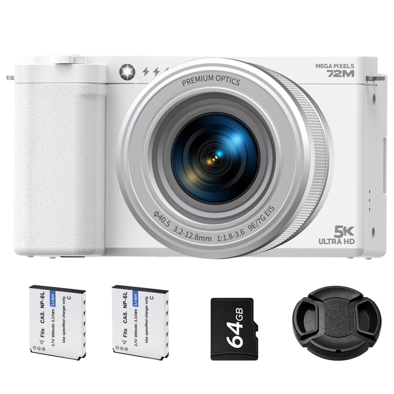 Campark AC26 72MP Digital Camera for Photography with 6X Optical