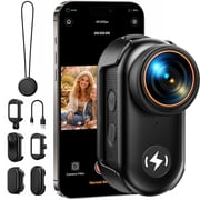 Campark Thumb Actioncam 4K POV Camera Mini Body Cam for Vlogging Travel with Magnetic Mount
