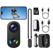 Campark Thumb Actioncam 4K Mini Body Cam POV Camera for Vlogging Travel with EIS Magnetic Mount