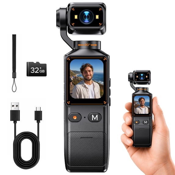 Campark 4K Vlogging Camera Video Camera Touchscreen Handheld Cameras Digital Video Recorder