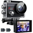 thumbnail image 1 of Campark Action Camera 4K 20MP Waterproof Sport Cam Underwater HD Video Vlogging Camera WiFi EIS 170° Wide Angle Record, 1 of 8