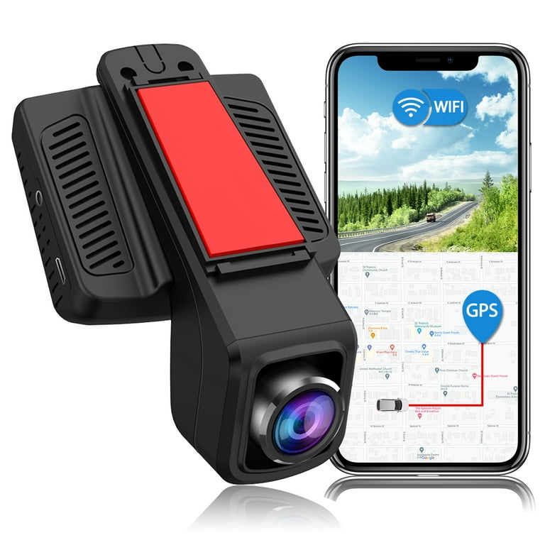 Campark 1080P Dual Dash Cam w/ GPS, IR Night Vision, G-sensor