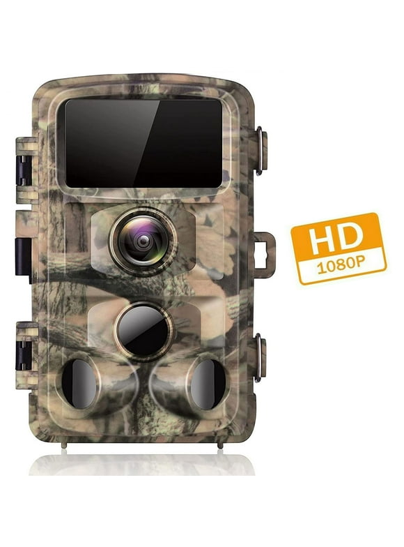 Campark T45 Trail Camera 1080P Deer Game Hunting Camera with Night Vision 42pcs 850nm LEDs 3 Infrared Sensors Motion Activated 120° Wide Camera Lens Waterproof 2.4"LCD Trail Cam for Wildlife Monitor