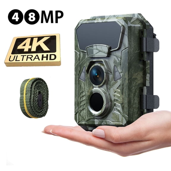Campark TC33 Trail Camera 4K 48MP Deer Game Hunting Camera with Infrared Sensors Motion Activated Night Vision Waterproof for Wildlife Trail Monitor