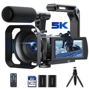 Campark 5K Camcorder Video Camera with Microphone 3" Touch Screen 56MP Vlogging Cameras for YouTube
