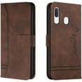 thumbnail image 1 of Campatible with Samsung Galaxy A20 Case, Galaxy A30 Wallet case with Card Holder Kickstand Magnetic Premium PU Leather Flip Shockproof Protective Case for Samsung Galaxy A20 / A30 Brown HX, 1 of 14