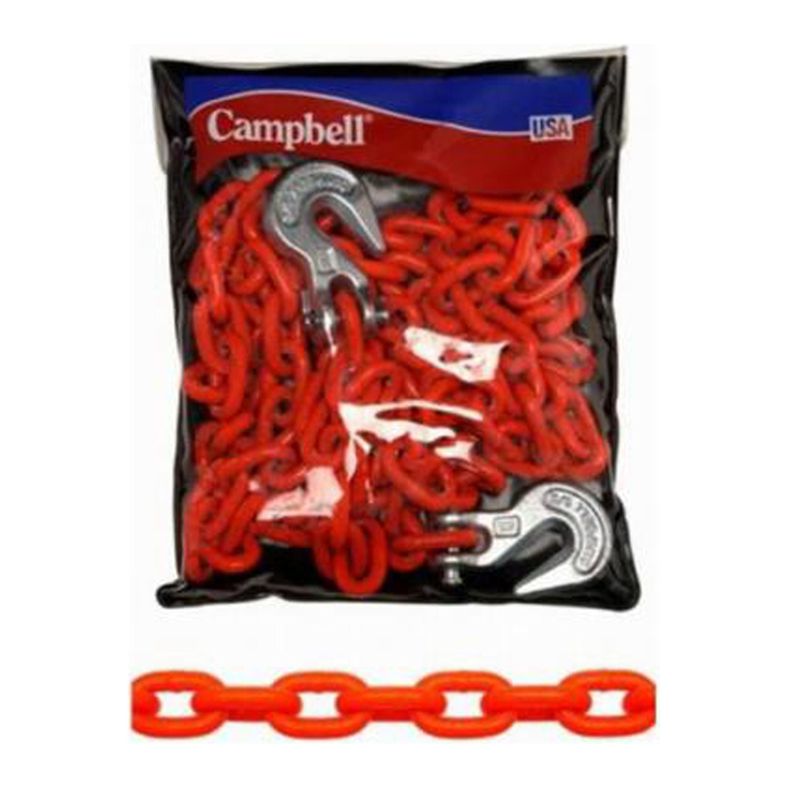 Campbell 0231916 Tow Chain, ZincPlated, 1/16In. x 16Ft. Quantity 2
