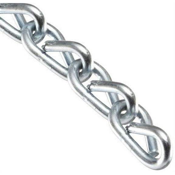 Campbell 0721627 Low Carbon Steel Double Jack Chain, Zinc plated, #16 Trade, 0.06" Diameter, 11 lbs Load Capacity, 200 Feet Reel