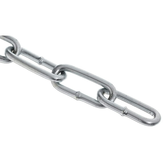Campbell 0722827 Low Carbon Steel Straight Link Coil Chain in Reel, Zinc Plated, 2/0 Trade, 0.19" Diameter, 40' Length, 520 lbs Load Capacity