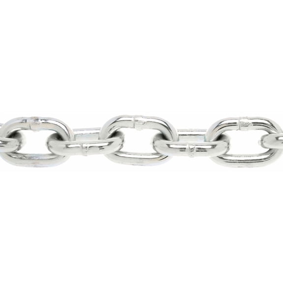 Campbell 0725027 System 3 Grade 30 Low Carbon Steel Proof Coil Chain, Zinc plated, 3/16" Trade, 0.21" Diameter, 800 lbs Load Capacity, 100 Feet Reel