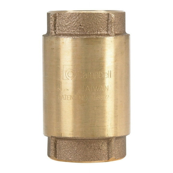 Campbell 1-1/4 in. D X 1-1/4 in. D FNPT x FNPT Red Brass Spring Loaded Check Valve