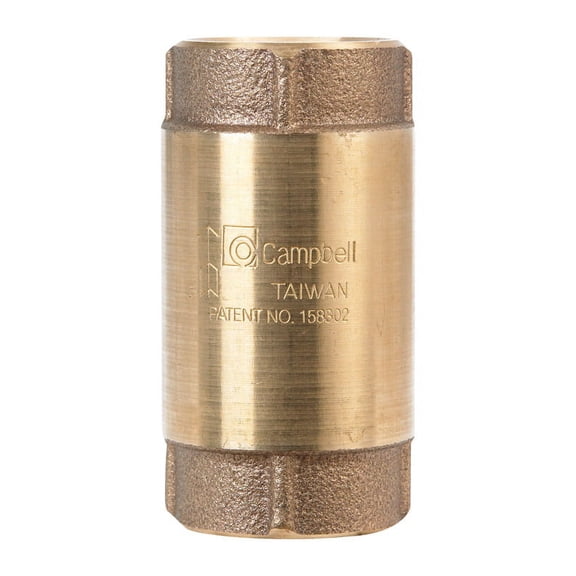 Campbell CV-4TLF 1 In. D X 1 In. D Red Brass Spring Loaded Check Valve