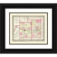 thumbnail image 1 of Campbell 14x12 Black Ornate Wood Framed with Double Matting Museum Art Print Titled - Champaign  Vermillion Illinois - Campbell 1850, 1 of 4