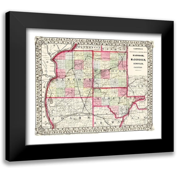 Campbell 18x15 Black Modern Framed Museum Art Print Titled - Hancock Mcdonough Schuyler Illinois