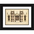 thumbnail image 1 of Campbell 24x17 Black Ornate Wood Framed with Double Matting Museum Art Print Titled - Elevation for a New Design II, 1 of 4