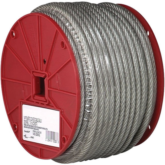 Apex Tool Group Campbell 250' 1/8" 7X7 Ctd Cable — Indoor & Outdoor Use, NEC-Compliant