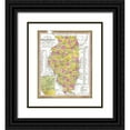 thumbnail image 1 of Campbell 26x29 Black Ornate Wood Framed with Double Matting Museum Art Print Titled - Illinois - Campbell 1850, 1 of 4