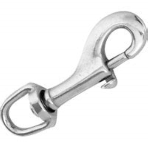 T7615402 Die Cast Zinc with Nickel Finish Swivel Round Eye Bolt Snap, 5/8-In. - Quantity 1