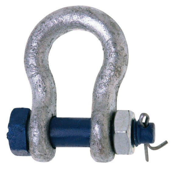 Campbell 999-G Series Anchor Shackles, 3/4 in Bail Size, 4.75 Tons, Secured Bolt & Nut