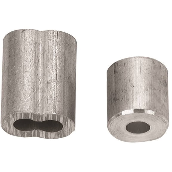 Campbell B7675444 Cable Ferrule and Stop Set 3/16 in Dia Cable Aluminum