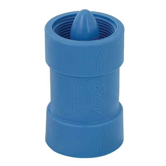 Campbell Check Valve Spring Loaded Acetal Polymer - Non-Corrosive - 1-1/2 In. Blue