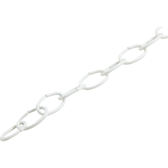 Apex Tool Group Campbell Chain 10 White Polycoated White Decorative Chain 0.14 in. Dia. 1.24 in. Residential Use, Standard Application
