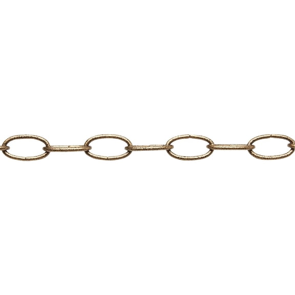 Sold in Store by the Foot No.10 Steel Decorative Chain - Antique Copper - 0.14 in. Dia x 1.21 in. — Residential Use, Standard Application