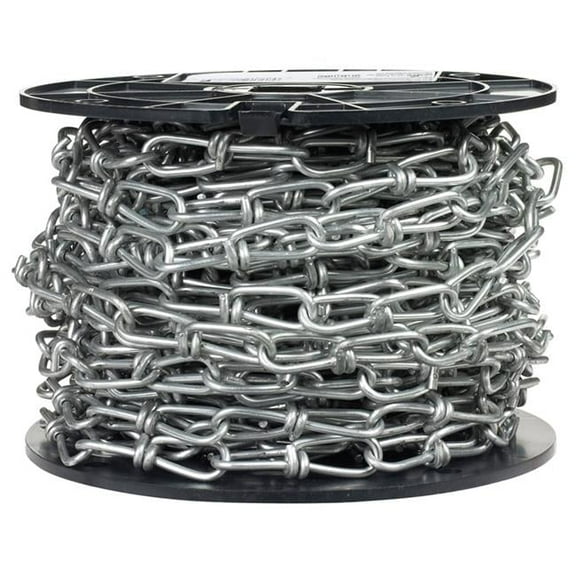 Campbell Chain 5365895 No.2-0 Double Loop Carbon Steel Chain - 0.14 in. Dia. x 60 ft.