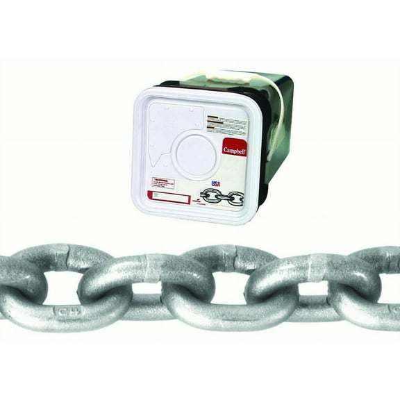 Apex Tool Group Square Pail Chain - Welded Carbon Steel, Grade 43 - 3/8 In. x 40 Ft
