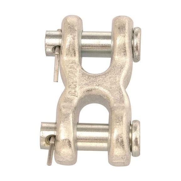 Campbell Chain & Fittings T5423300 Double Clevis, 1/4" x 5/16", Zinc Plated, Tagged Pack of 10