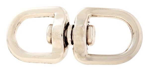 Campbell Nickel-Plated Forged Steel Double Eye Swivel 90 lb 2-11/16 in. L Campbell Nickel-Plated Forged Steel Double Eye Swivel 90 lb 2-11/16 in. L