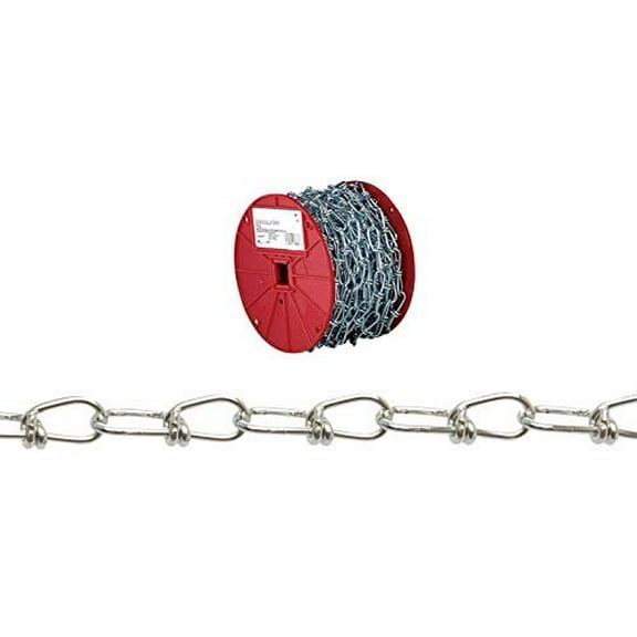 Campbell Chain No. 3 in. Double Loop Carbon Steel Chain 5/64 in. Dia. x 200 ft. L - Total Qty: 1