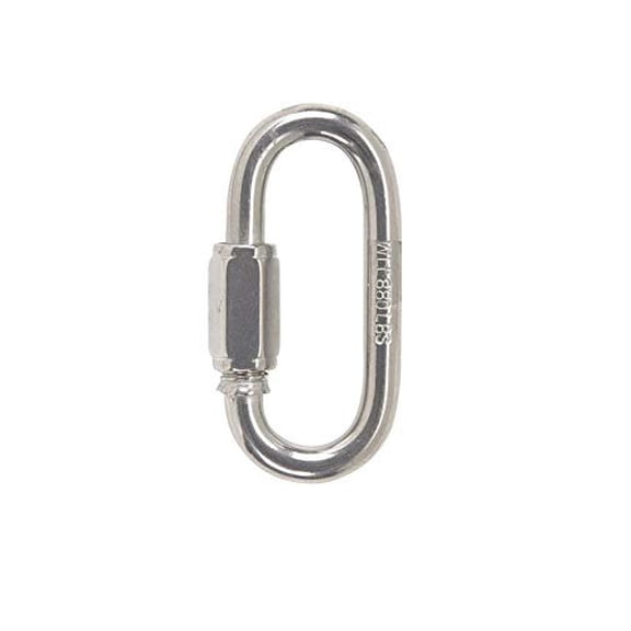 Campbell Chain Polished Stainless Steel Quick Link 880 Lb. 2-1/4" L - Case Of: 10
