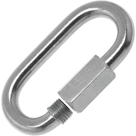 APEX Campbell Chain Polished Stainless Steel Quick Link 880 Lb. 2-1/4" L - Case Of: 10 Residential Use, Standard Application
