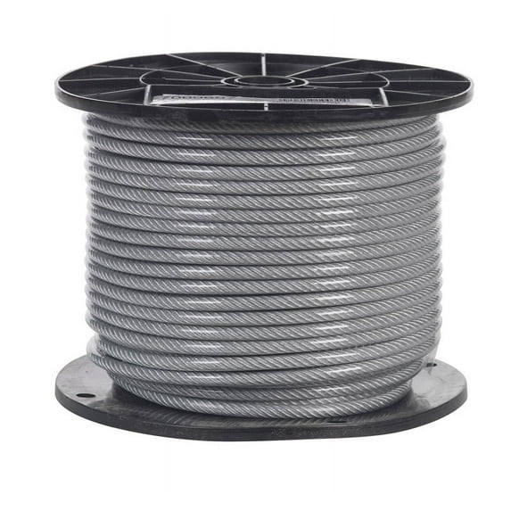 APEX TOOLS GROUP LLC 3/16x3000-In. Clear Vinyl Galvanized Cable 7000697