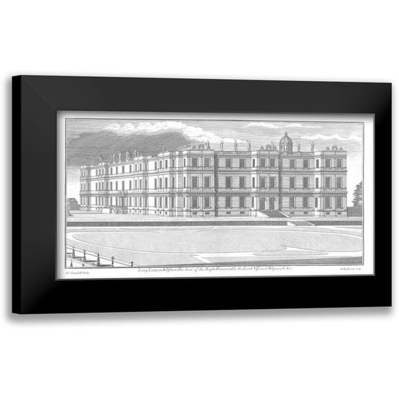 Campbell, Colin 14x9 Black Modern Framed Museum Art Print Titled - Longleat, Axonometric View