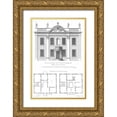 thumbnail image 1 of Campbell, Colin 23x32 Gold Ornate Wood Framed with Double Matting Museum Art Print Titled - Elevation, Leyton Grange, 1 of 4