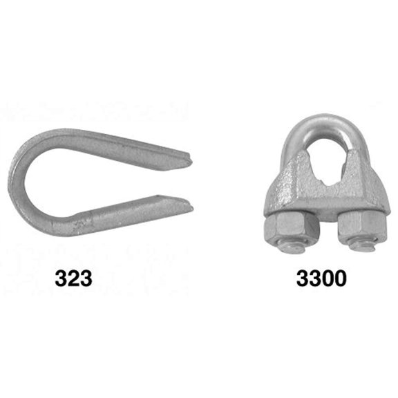 Campbell T7670649 3/8" Galvanized Wire Rope Thimbles