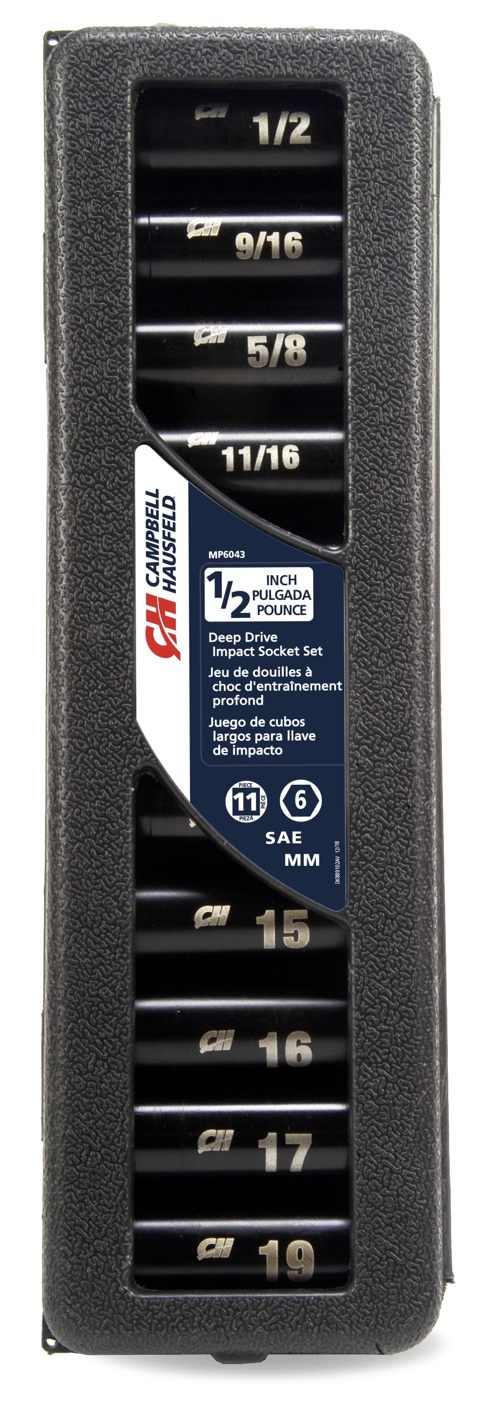 Campbell Hausfeld 1/2" Drive Air Impact Wrench Socket Set (AA000020