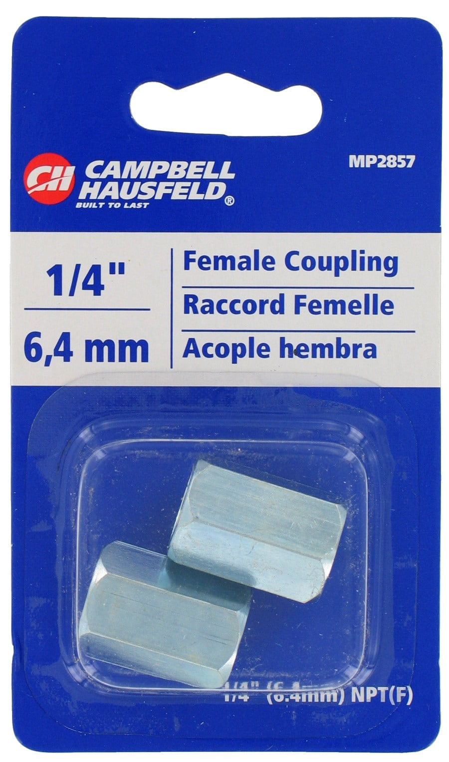 Campbell Hausfeld Brass Air Coupler 1/4 in. Female 2 pc