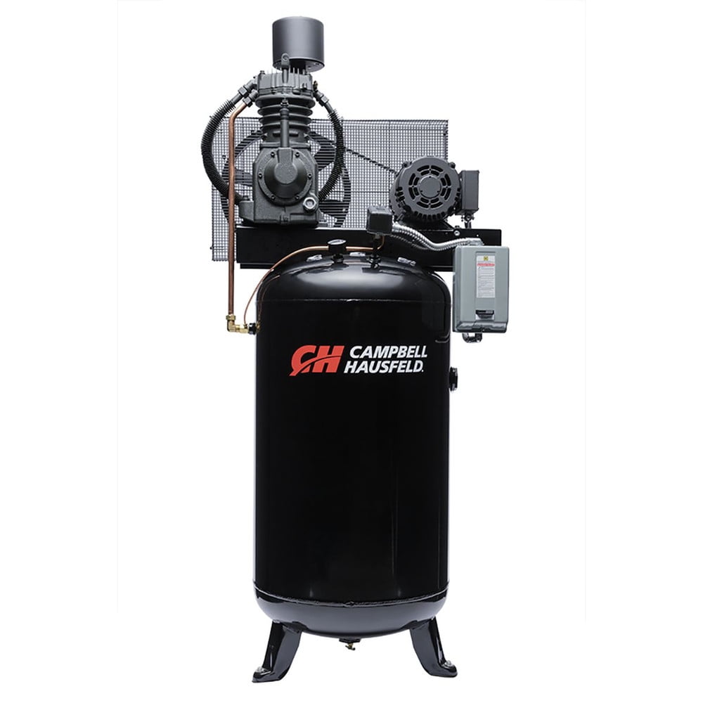 7.5 HP Two-Stage 80 Gallon Oil-Lube 3 Phase Stationary Vertical Air Compressor