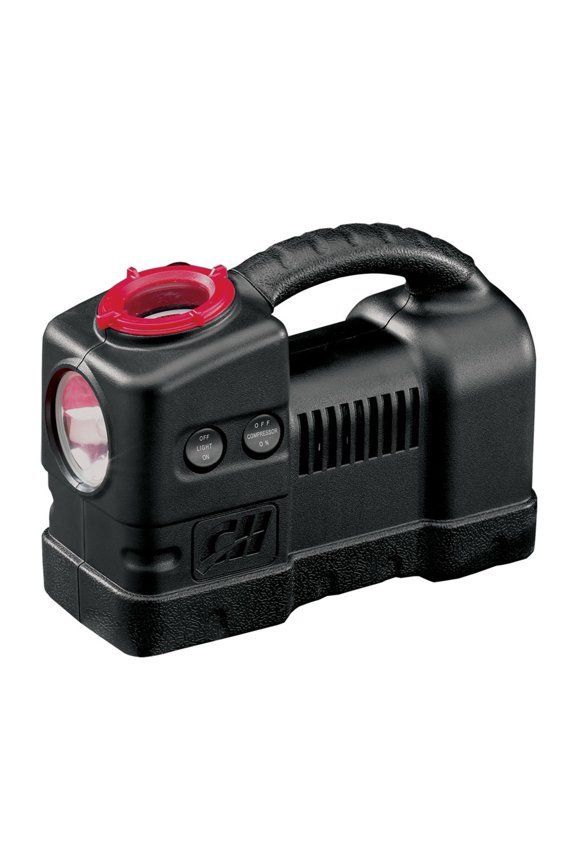 RP3200 12 V 140 PSI Tire Inflator, Safety Light - Black