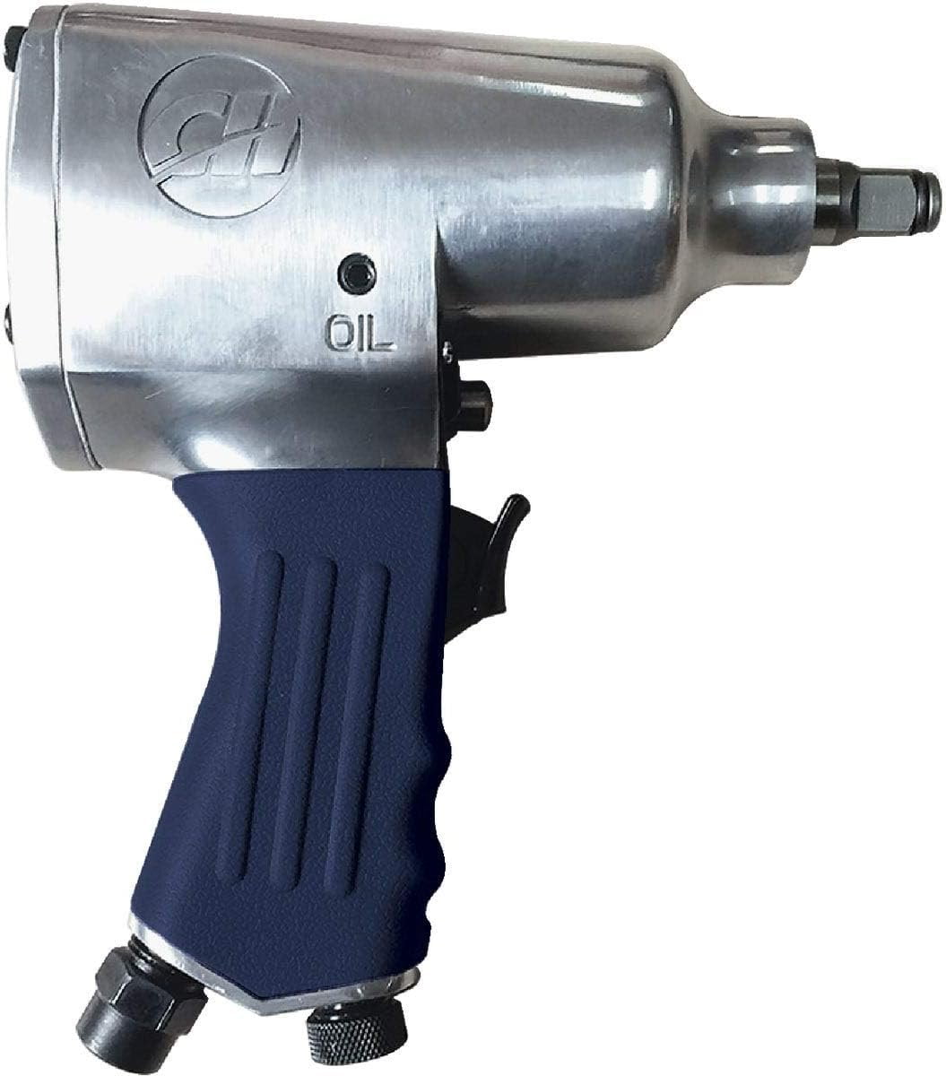 Groz 61920 1/2" Drive Pneumatic Impact Wrench - Aluminum Body, 900 Ft/lbs Torque, 6-Speed Control